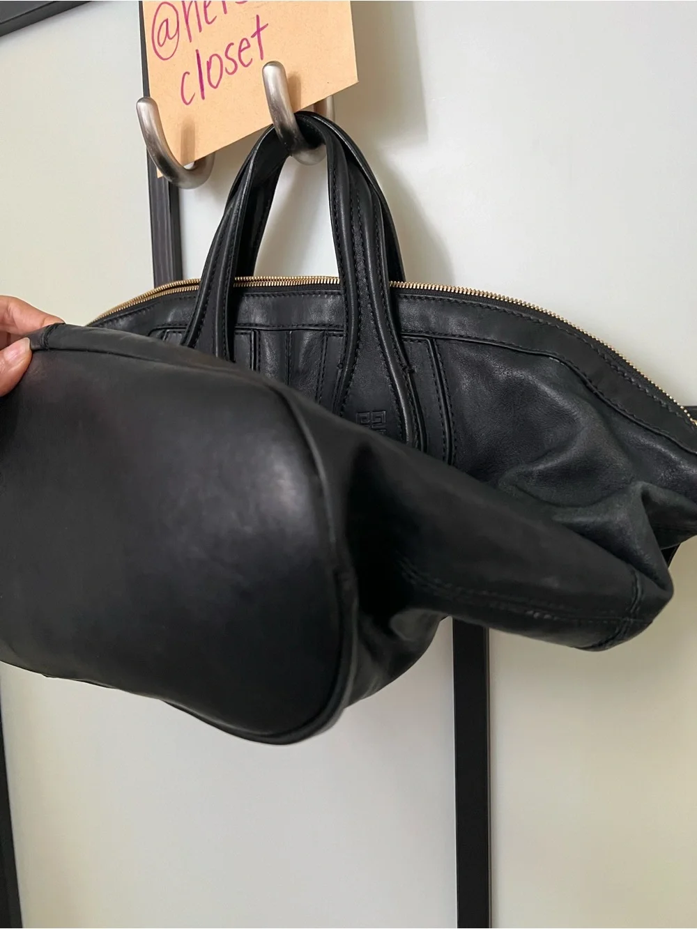 Vintage Givenchy Nightingale Black Leather Bag